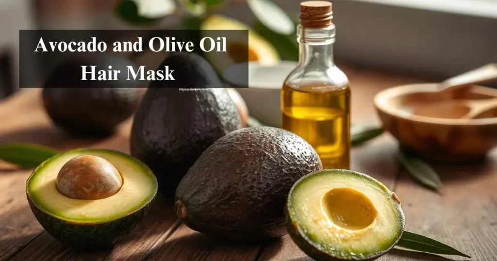 Avocado and Olive Oil Hair Mask for Frizzy Hair