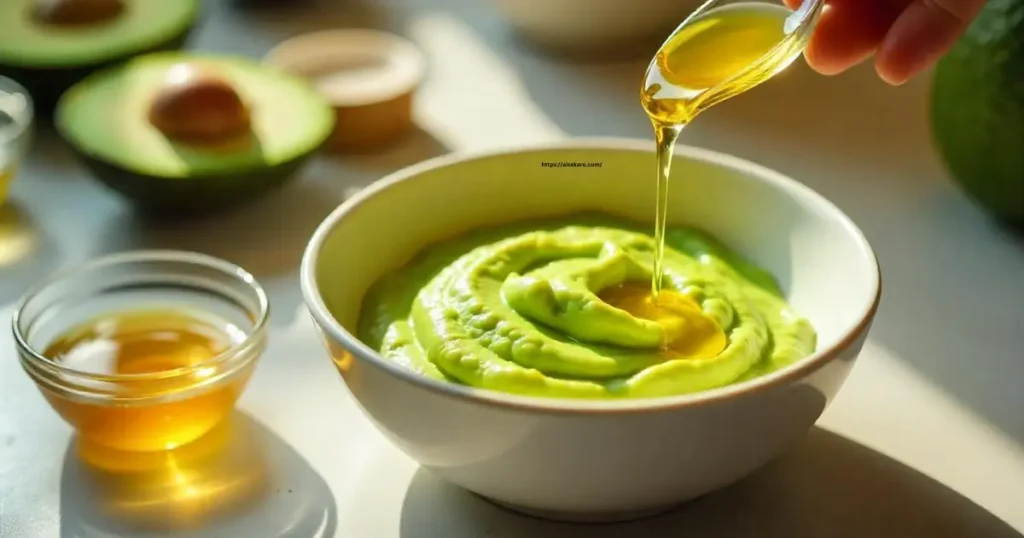 Avocado and Olive Oil Hair Mask for Frizzy Hair