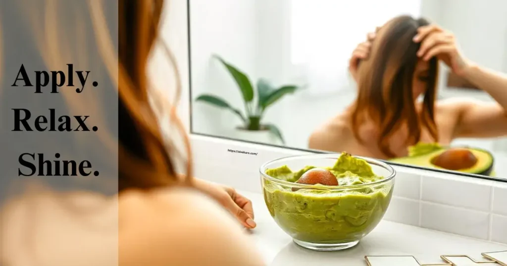 Avocado and Olive Oil Hair Mask for Frizzy Hair